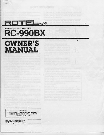 ROTEL RC990BX
