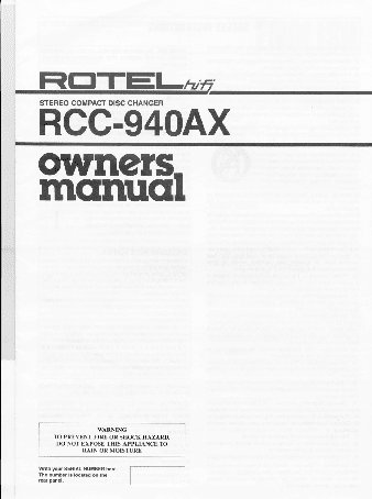 ROTEL RCC940AX