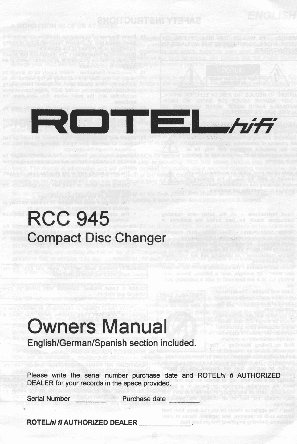 ROTEL RCC945