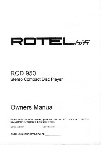 ROTEL RCD950