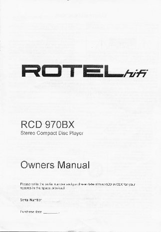 ROTEL RCD970BX