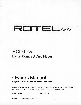 ROTEL RCD975