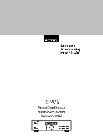 ROTEL RSP976