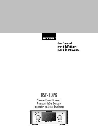 ROTEL RSP-1098