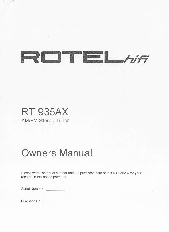 ROTEL RT935AX