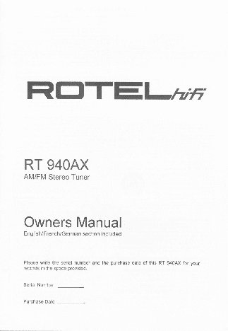 ROTEL RT940AX