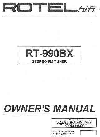 ROTEL RT990BX