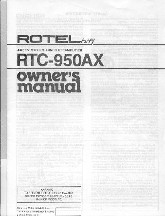 ROTEL RTC950AX