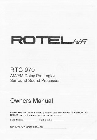 ROTEL RTC970