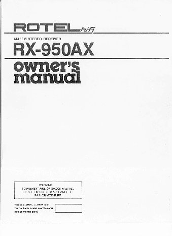 ROTEL RX950AX