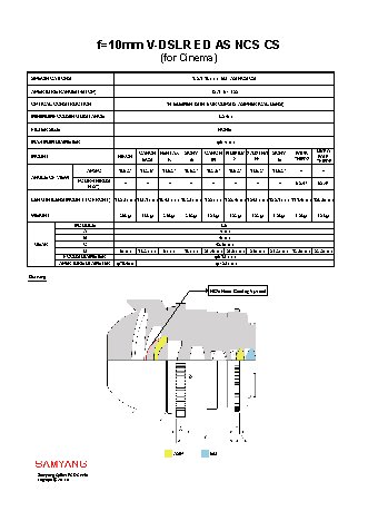 SAMYANG 10mm T3.1 VDSLR Canon EF-S