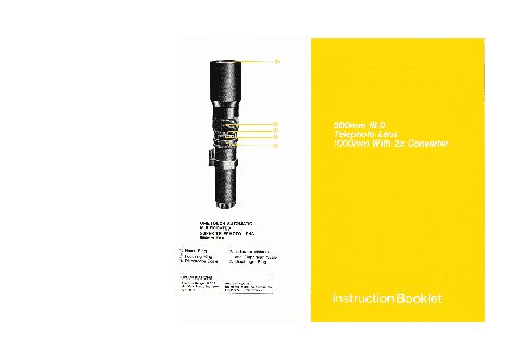 SAMYANG 500mm f/8 MC IF Mirror T-mount