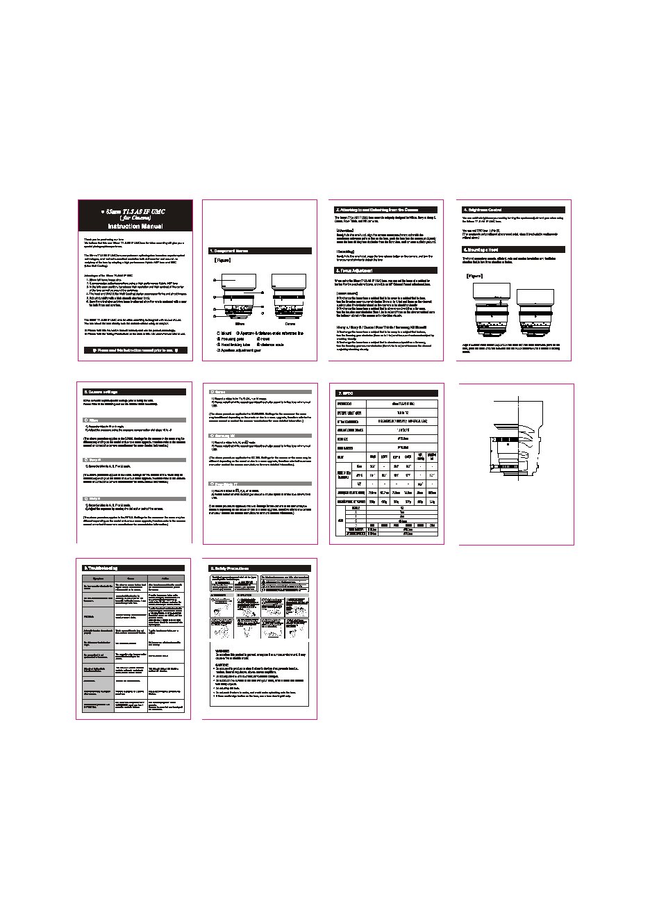SAMYANG 85mm T1.5 AS IF UMC VDSLR Nikon F