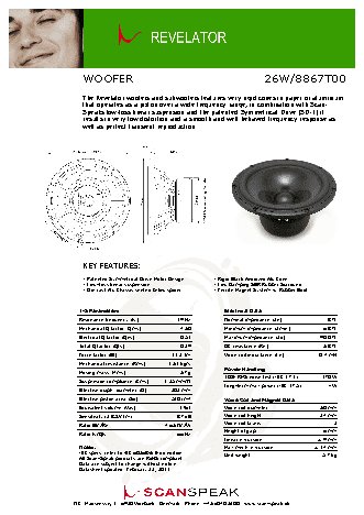 SCANSPEAK 26W/8867T00