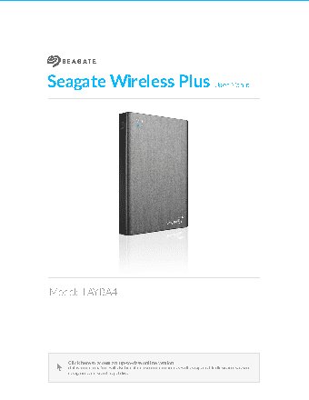 SEAGATE 500Gb Wireless Plus STCV500200