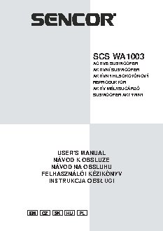 SENCOR SCS WA1003