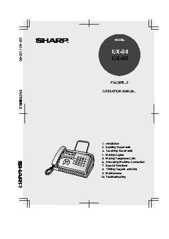 SHARP UX-84