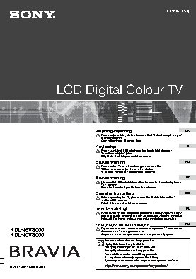 SONY BRAVIA KDL-40V3000