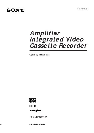 SONY SLV-AV100UX