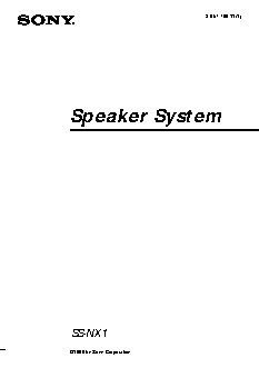 SONY SS-NX1