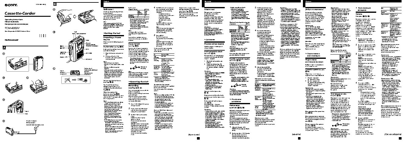 SONY TCM-400DV