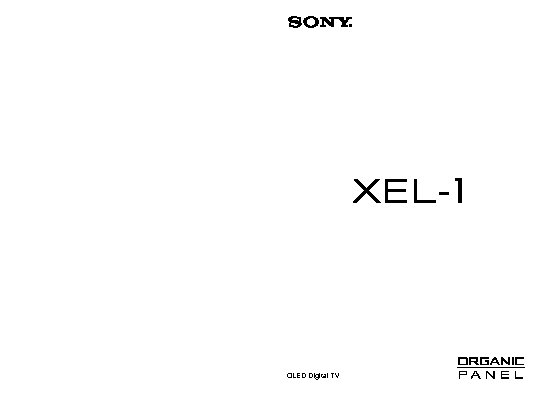 SONY XEL-1