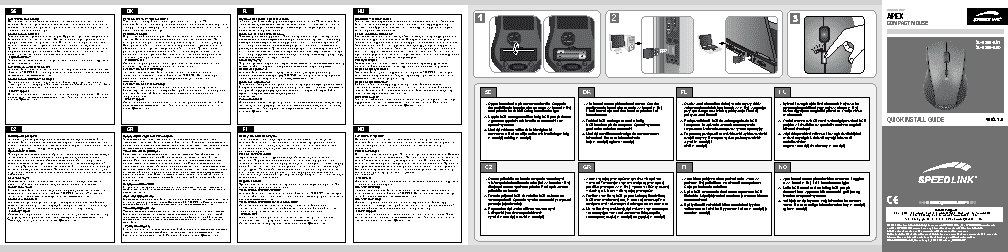 SPEEDLINK Apex Nano Receiver Mouse-Black USB