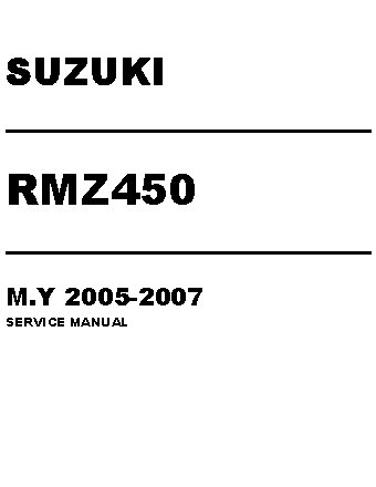 SUZUKI RMZ450 (2005-2007)