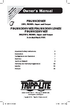 TRIPP LITE PDUMH32HVNET