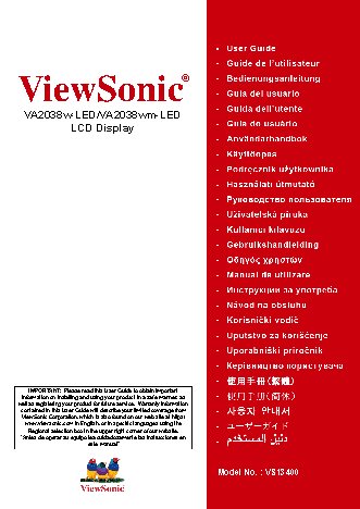 VIEWSONIC VA2038w-LED