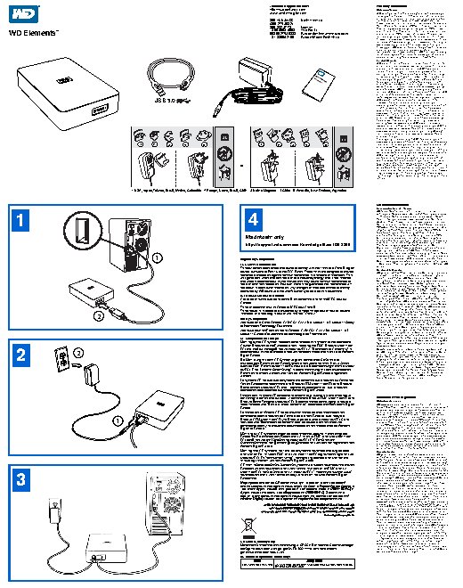 WESTERN DIGITAL ELEMENTS DESKTOP 1TB WDBAAU0010HBK-EESN