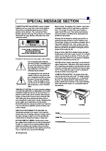 YAMAHA CVP-208 Clavinova