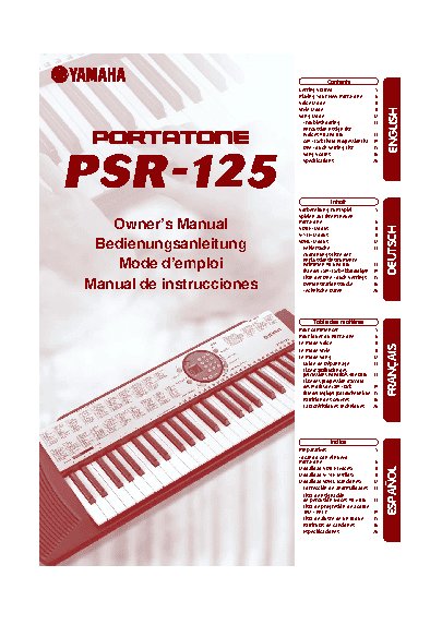 YAMAHA PSR-125