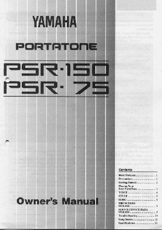 YAMAHA PSR-150