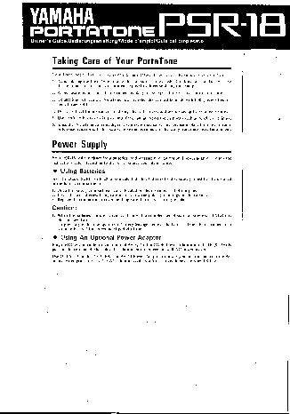 YAMAHA PSR-18