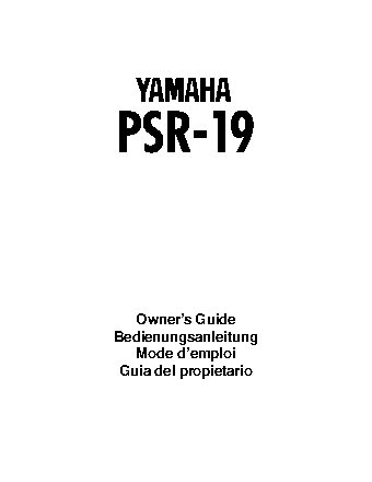 YAMAHA PSR-19