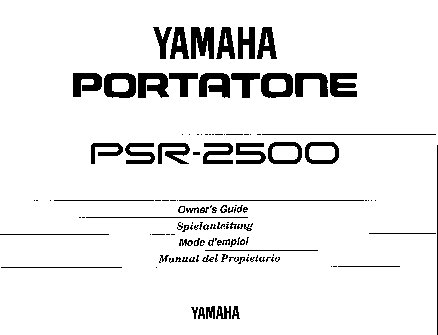 YAMAHA PSR-2500