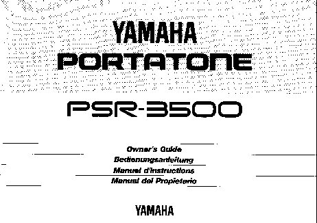 YAMAHA PSR-3500