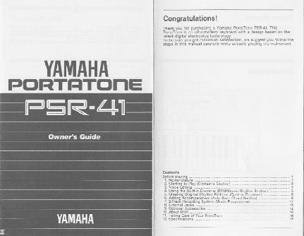 YAMAHA PSR-41