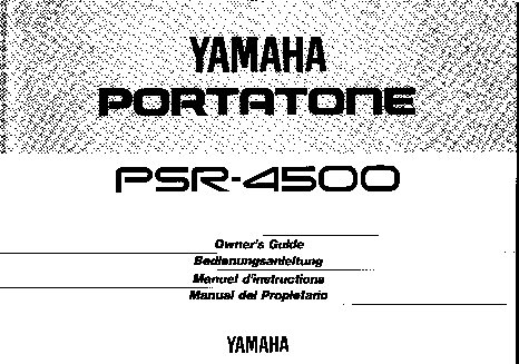 YAMAHA PSR-4500