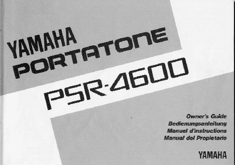 YAMAHA PSR-4600