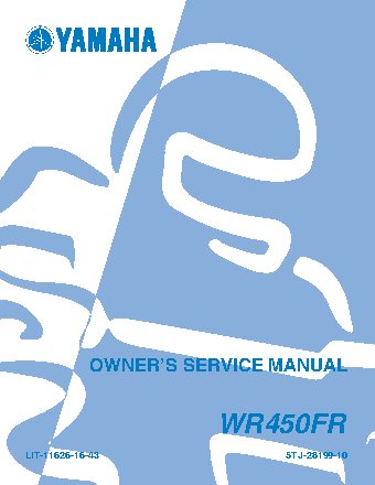 YAMAHA WR450FR (2003)