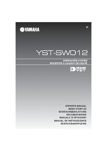 YAMAHA YST-SW012