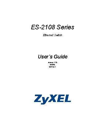 ZYXEL ES-2108 series
