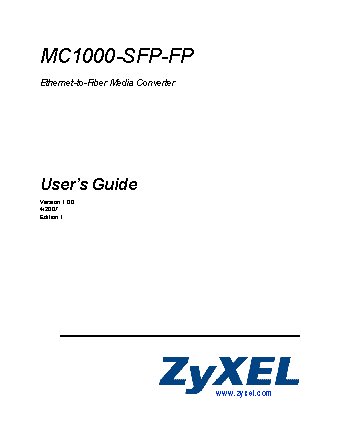 ZYXEL MC1000-SFP-FP