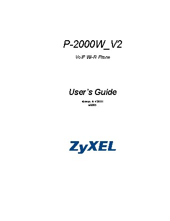 ZYXEL P-2000W_V2