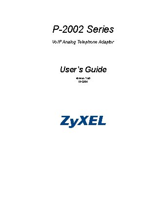 ZYXEL P-2002 EE