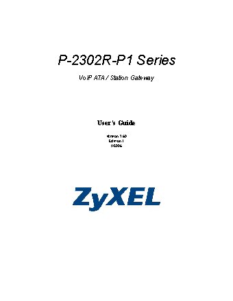 ZYXEL P-2302R EE (Rev.P1)