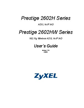 ZYXEL P-2602HW EE (Rev.C)