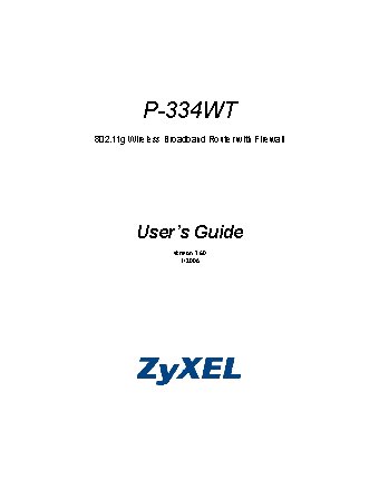 ZYXEL P-334WT EE